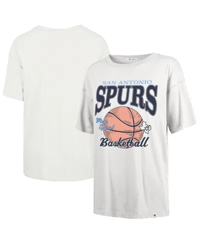 47 Brand Women's White San Antonio Spurs City Edition Down Court Sadie T-shirt