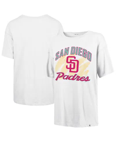 47 Brand Women's White San Diego Padres City Connect Sadie Distressed T-shirt
