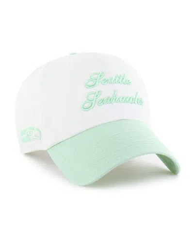 47 Brand Women's White Seattle Seahawks Gelato Two-tone Clean Up Adjustable Hat