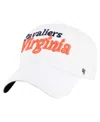 47 Brand Women's White Virginia Cavaliers Pensacola Clean Up Adjustable Hat In White