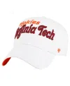 47 Brand Women's White Virginia Tech Hokies Pensacola Clean Up Adjustable Hat