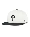 47 Brand Women's White/black Philadelphia Phillies Foundation Captain Snapback Hat