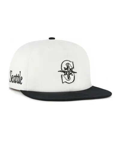 47 Brand Women's White/black Seattle Mariners Foundation Captain Snapback Hat