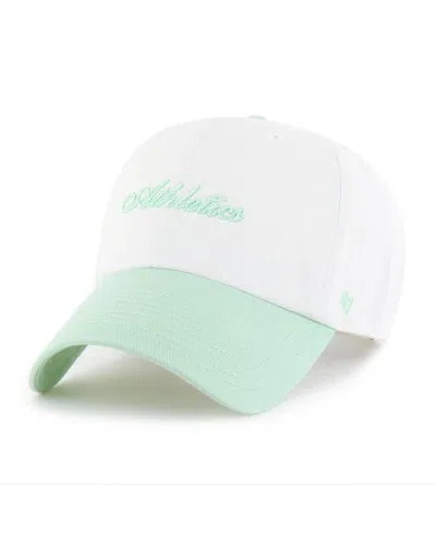 47 Brand Women's White/green Athletics Gelato Two-tone Clean Up Adjustable Hat
