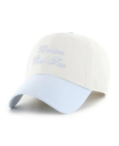47 Brand Women's White/light Blue Boston Red Sox Gelato Two-tone Clean Up Adjustable Hat