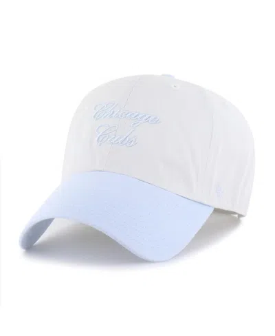 47 Brand Women's White/light Blue Chicago Cubs Gelato Two-tone Clean Up Adjustable Hat In Multi