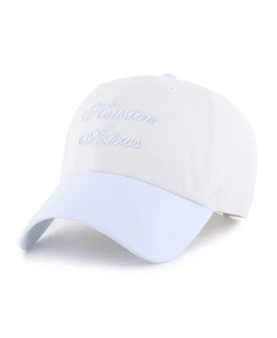 47 Brand Women's White/light Blue Houston Astros Gelato Two-tone Clean Up Adjustable Hat In White,light Blue