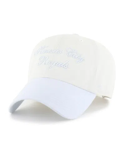 47 Brand Women's White/light Blue Kansas City Royals Gelato Two-tone Clean Up Adjustable Hat