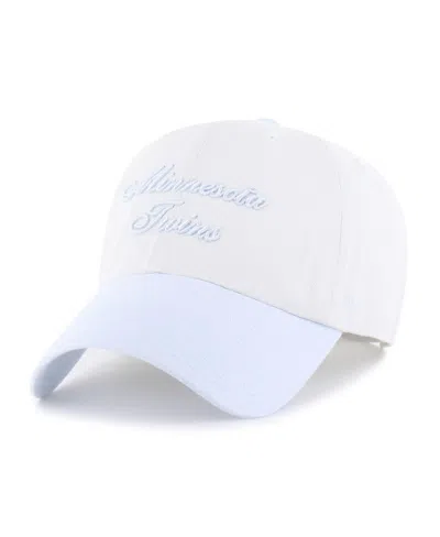 47 Brand Women's White/light Blue Minnesota Twins Gelato Two-tone Clean Up Adjustable Hat