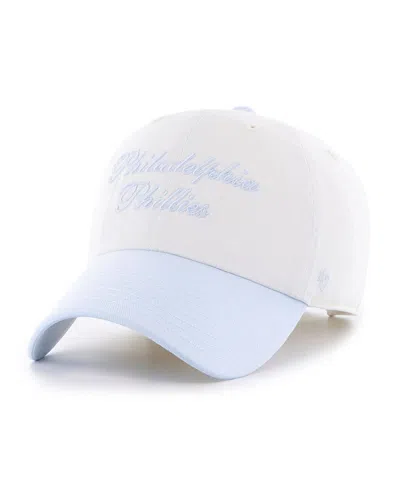 47 Brand Women's White/light Blue Philadelphia Phillies Gelato Two-tone Clean Up Adjustable Hat In Multi