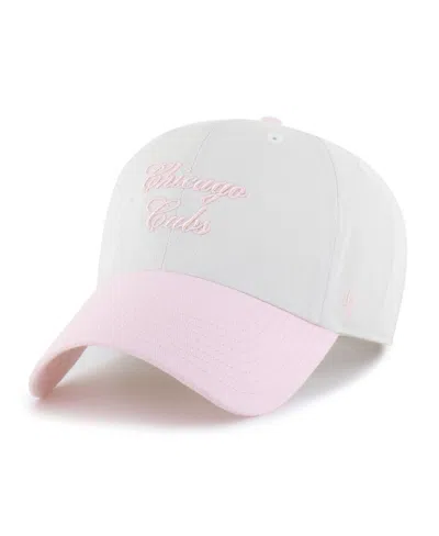 47 Brand Women's White/pink Chicago Cubs Gelato Two-tone Clean Up Adjustable Hat