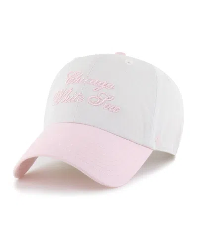 47 Brand Women's White/pink Chicago White Sox Gelato Two-tone Clean Up Adjustable Hat