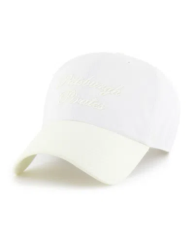 47 Brand Women's White/yellow Pittsburgh Pirates Gelato Two-tone Clean Up Adjustable Hat In Gold