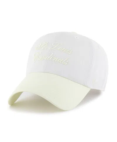 47 Brand Women's White/yellow St. Louis Cardinals Gelato Two-tone Clean Up Adjustable Hat