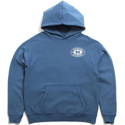 47 Brand Women's Wolverines Hookline River Hoodie In Dusted Timber Blue
