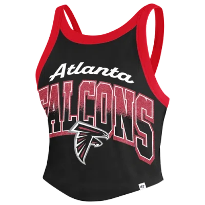 47 Brand Womens Atlanta Falcons Falcons Shimmer Shadow Sporty Tank Top In Black