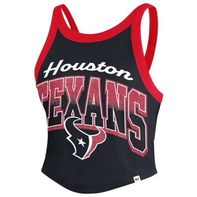 47 Brand Womens Houston Texans Texans Shimmer Shadow Sporty Tank Top In Blue
