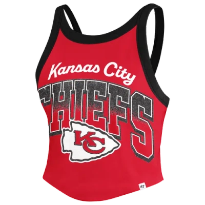 47 Brand Womens Kansas City Chiefs Chiefs Shimmer Shadow Sporty Tank Top In Red