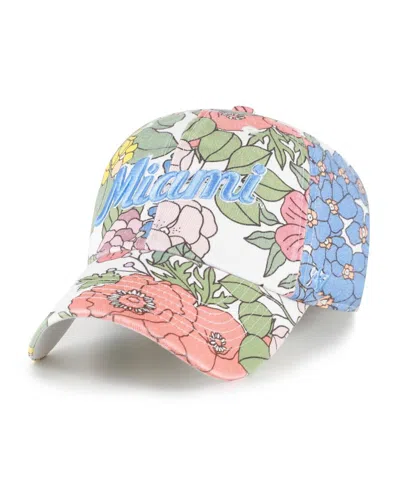 47 Brand Women'sâ Miami Hurricanes Florentina Clean Up Adjustable Hat In Multi