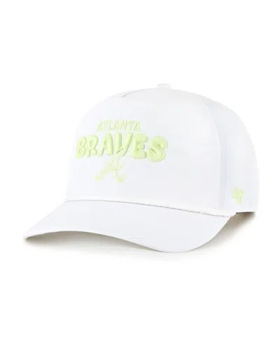 47 Brand Women'sâ White Atlanta Braves Bright Side Adjustable Hitch Hat