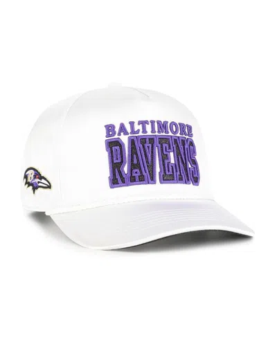 47 Brand Women'sâ White Baltimore Ravens Outspoken Hitch Adjustable Hat