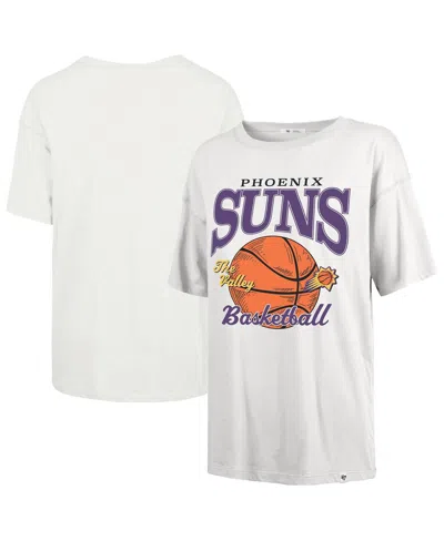 47 Brand Women'sâ White Phoenix Suns City Edition Down Court Sadie T-shirt
