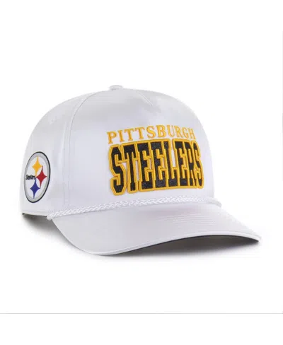 47 Brand Women'sâ White Pittsburgh Steelers Outspoken Hitch Adjustable Hat