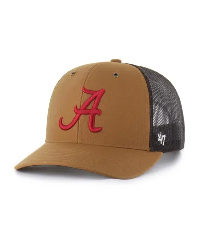 47 Brand X Carhartt Men's And Women's Brown Alabama Crimson Tide Trucker Adjustable Hat In Multi