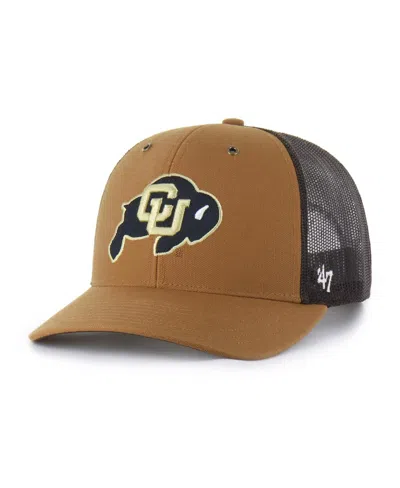 47 Brand X Carhartt Men's And Women's Brown Colorado Buffaloes Trucker Adjustable Hat