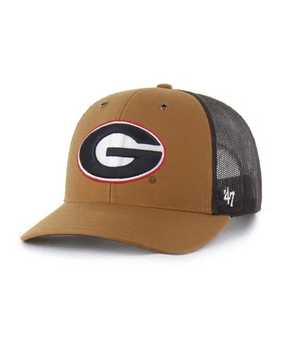 47 Brand X Carhartt Men's And Women's Brown Georgia Bulldogs Trucker Adjustable Hat
