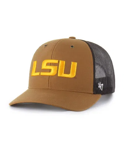 47 Brand X Carhartt Men's And Women's Brown Lsu Tigers Trucker Adjustable Hat