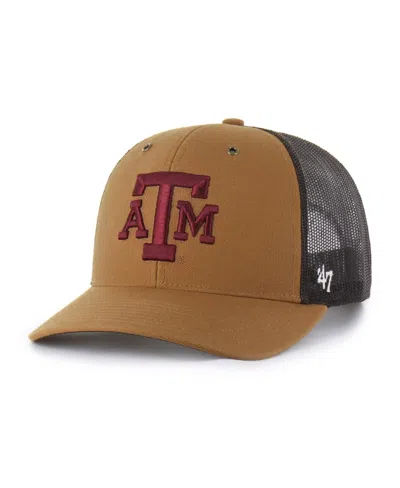 47 Brand X Carhartt Men's And Women's Brown Texas A M Aggies Trucker Adjustable Hat