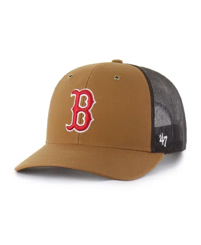 47 Brand X Carhartt Men's Brown Boston Red Sox Trucker Adjustable Hat
