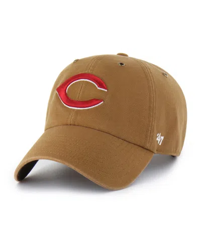 47 Brand X Carhartt Men's Brown Cincinnati Reds Clean Up Adjustable Hat