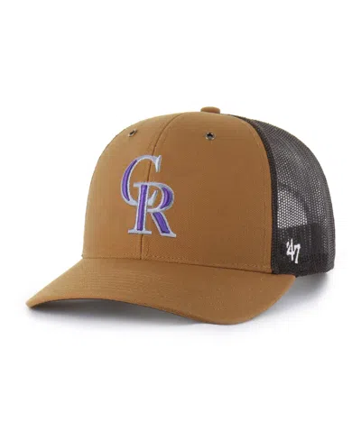 47 Brand X Carhartt Men's Brown Colorado Rockies Trucker Adjustable Hat
