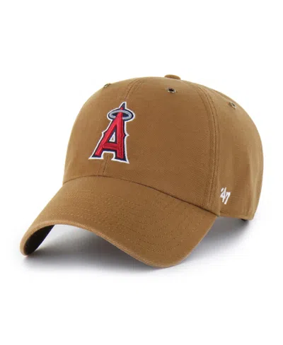 47 Brand X Carhartt Men's Brown Los Angeles Angels Clean Up Adjustable Hat