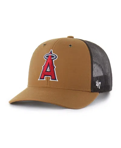 47 Brand X Carhartt Men's Brown Los Angeles Angels Trucker Adjustable Hat