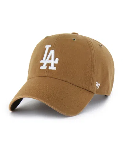 47 Brand X Carhartt Men's Brown Los Angeles Dodgers Clean Up Adjustable Hat