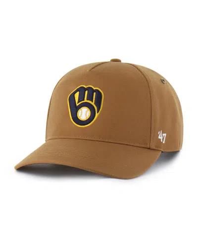47 Brand X Carhartt Men's Brown Milwaukee Brewers Hitch Adjustable Hat