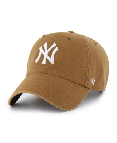 47 Brand X Carhartt Men's Brown New York Yankees Clean Up Adjustable Hat