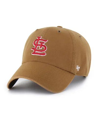 47 Brand X Carhartt Men's Brown St. Louis Cardinals Clean Up Adjustable Hat