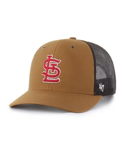 47 Brand X Carhartt Men's Brown St. Louis Cardinals Trucker Adjustable Hat