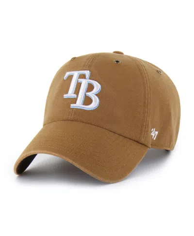 47 Brand X Carhartt Men's Brown Tampa Bay Rays Clean Up Adjustable Hat