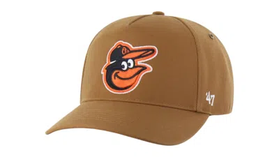 Pre-owned 47 Brand X Carhartt Mlb Baltimore Orioles Hitch Cap In Brown