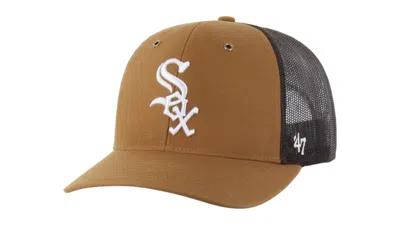 Pre-owned 47 Brand X Carhartt Mlb Chicago White Sox Trucker Cap In Brown