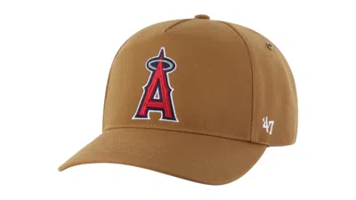 Pre-owned 47 Brand X Carhartt Mlb Los Angeles Angels Hitch Cap In Brown