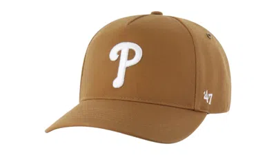 Pre-owned 47 Brand X Carhartt Mlb Philadelphia Phillies Hitch Cap In Brown