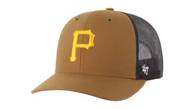 Pre-owned 47 Brand X Carhartt Mlb Pittsburgh Pirates Trucker Cap In Brown