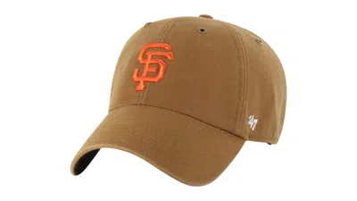 Pre-owned 47 Brand X Carhartt Mlb San Francisco Giants Clean Up Cap In Brown