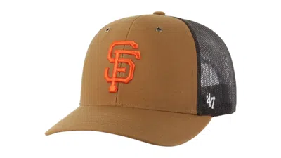 Pre-owned 47 Brand X Carhartt Mlb San Francisco Giants Trucker Cap In Brown
